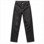 Men's Black Clean Straight/Relaxed Denim Jeans