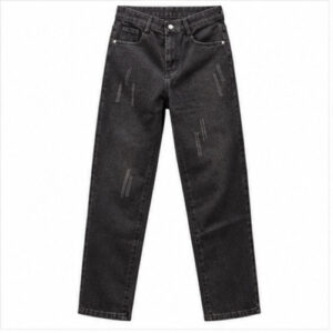 Men's Black Clean Straight/Relaxed Denim Jeans