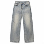 Men's Light Grey Clean Straight/Relaxed Denim Jeans