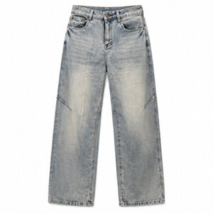 Men's Light Grey Clean Straight/Relaxed Denim Jeans