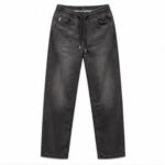 Men's Dark Grey Light Fade Straight/Relaxed Denim Jeans