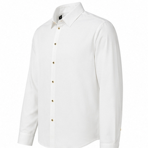 White Men's Casual Party Shirt - Image 3