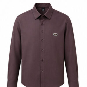 Dark Brown Men's Casual,Party Shirt
