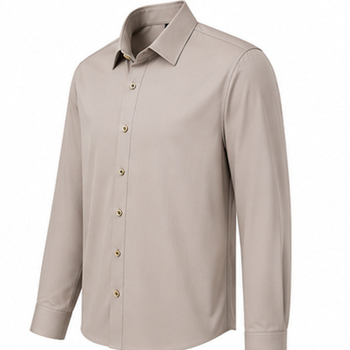 Light Grey Men's Casual,Party Shirt - Image 3