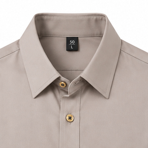 Light Grey Men's Casual,Party Shirt - Image 4