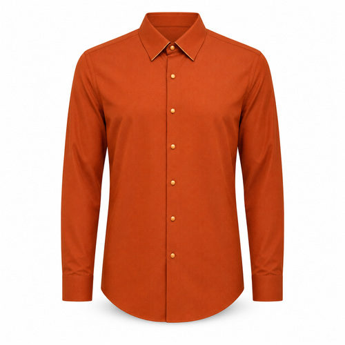 Orange Men's Casual,Party Shirt