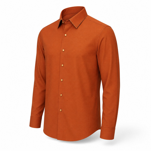 Orange Men's Casual,Party Shirt - Image 4