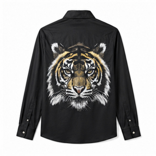 Black Men's Casual,Party Shirt - Image 3
