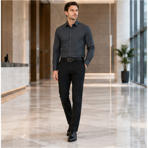 Black Men's Casual Party Shirt - Image 8