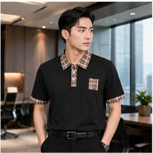 Black Men's Printed Designer Shirt - Image 2