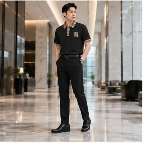 Black Men's Printed Designer Shirt - Image 6