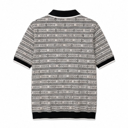 Black,White Stripe Men's Printed Designer Shirt - Image 3