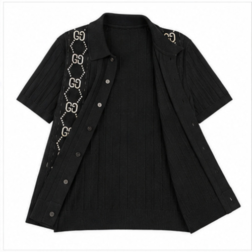 Black Graphic Men's Printed Designer Shirt - Image 6