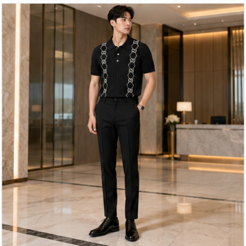 Black Graphic Men's Printed Designer Shirt - Image 7
