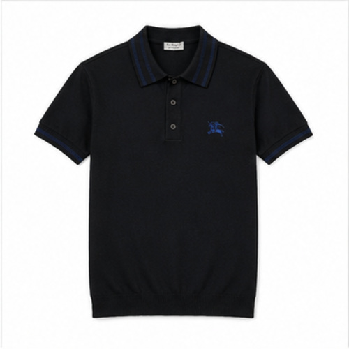 Black Men's Casual Shirt Polo Top