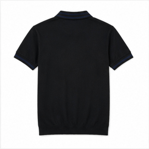 Black Men's Casual Shirt Polo Top - Image 4