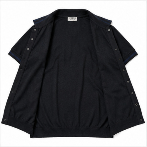 Black Men's Casual Shirt Polo Top - Image 3
