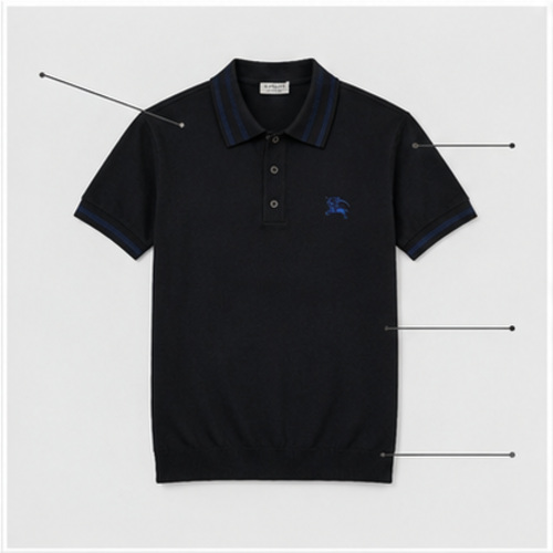 Black Men's Casual Shirt Polo Top - Image 6