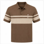 Brown Men's Casual Shirt Polo Top