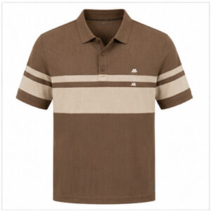 Brown Men's Casual Shirt Polo Top