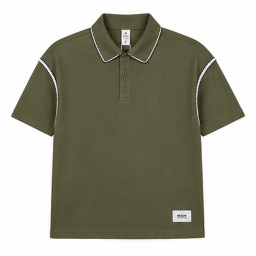 Olive Men's Casual Shirt Polo Top