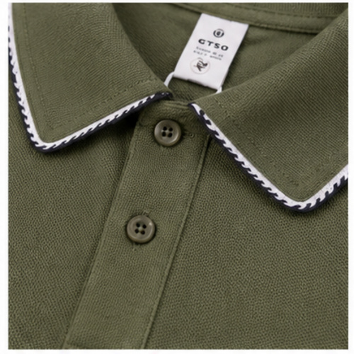 Olive Men's Casual Shirt Polo Top - Image 5