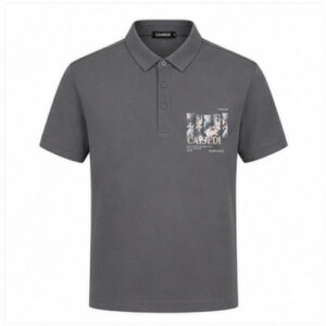 Grey Men's Casual Shirt Polo Top
