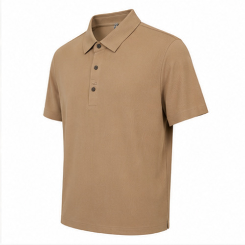 Brown Men's Casual Shirt Polo Top - Image 3