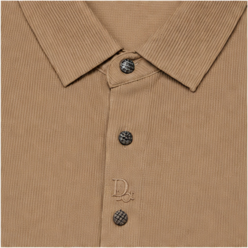 Brown Men's Casual Shirt Polo Top - Image 5