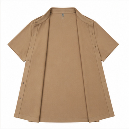 Brown Men's Casual Shirt Polo Top - Image 4