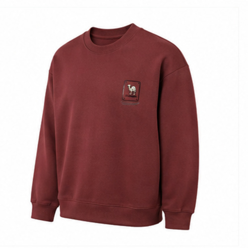 Maroon Men's Men's Sweatshirt Pullover - Image 4