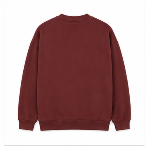 Maroon Men's Men's Sweatshirt Pullover - Image 3