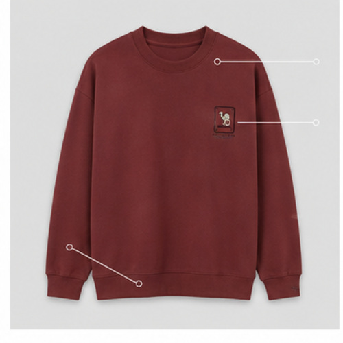 Maroon Men's Men's Sweatshirt Pullover - Image 7