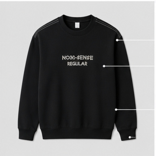 Black Men's Men's Sweatshirt Pullover - Image 6