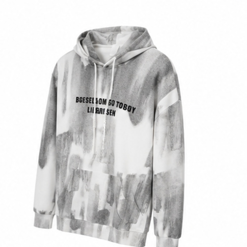 Grey Print Men's Men's Sweatshirt Pullover - Image 6