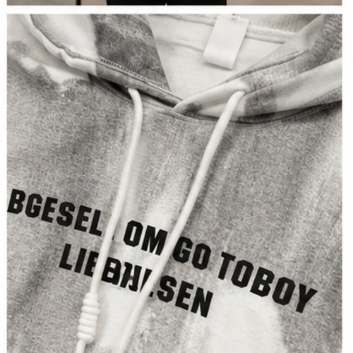 Grey Print Men's Men's Sweatshirt Pullover - Image 8