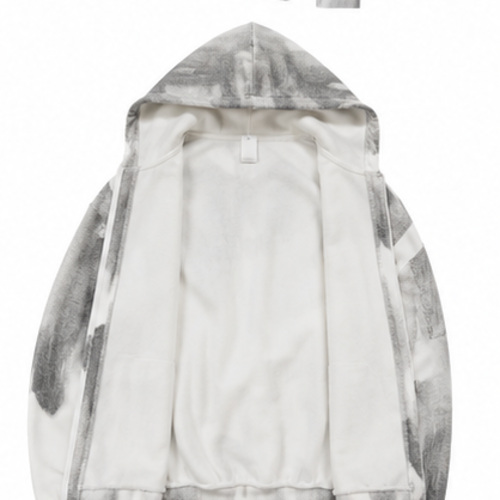 Grey Print Men's Men's Sweatshirt Pullover - Image 4