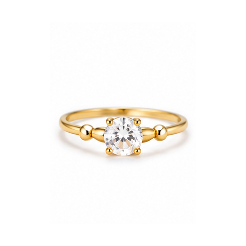 Gold Minimal stone Ring