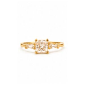 Gold Minimal stone Ring