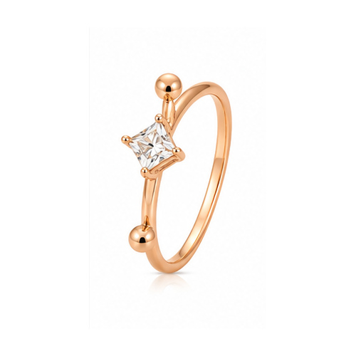 Gold Minimal stone Ring - Image 7