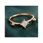 Gold Minimal stone Ring