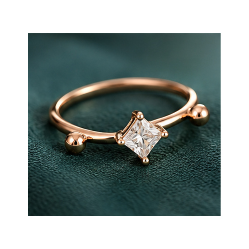 Gold Minimal stone Ring