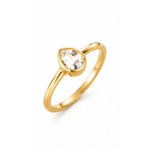 Gold Minimal stone Ring