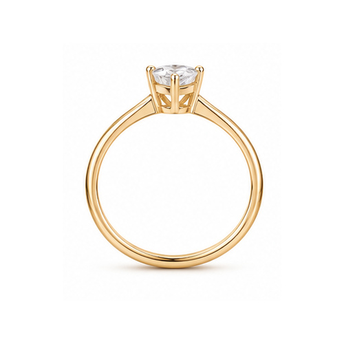 Gold Minimal stone Ring - Image 2