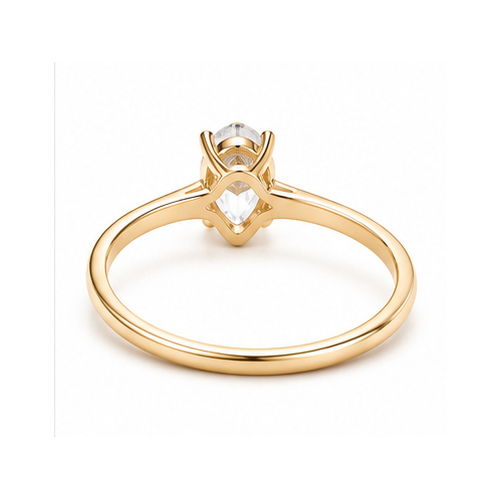 Gold Minimal stone Ring - Image 5