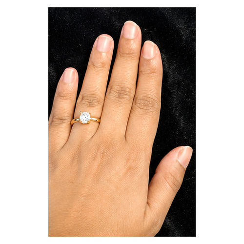 Gold Minimal stone Ring - Image 6