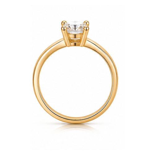 Gold Minimal stone Ring - Image 4