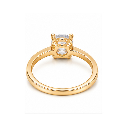 Gold Minimal stone Ring - Image 3