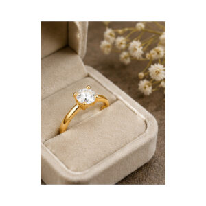 Gold Minimal stone Ring