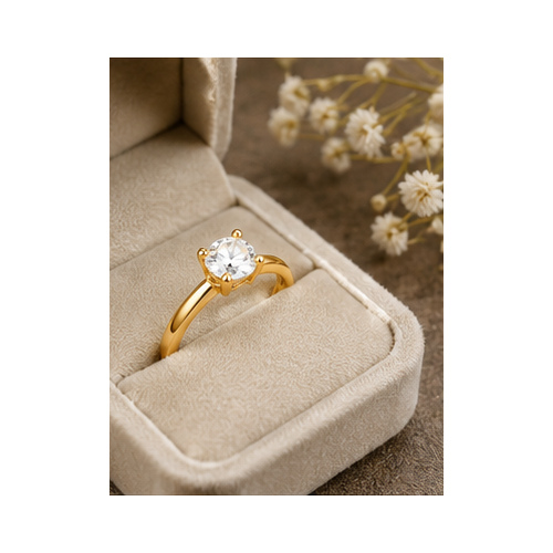 Gold Minimal stone Ring